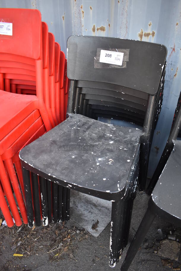 8 Black Poly Dining Height Chairs. 18x20x32.5. 8 Times Your Bid! - Image 3 of 3