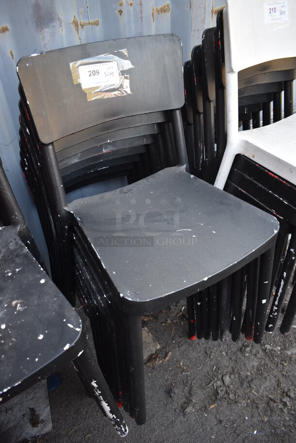8 Black Poly Dining Height Chairs. 18x20x32.5. 8 Times Your Bid! - Image 2 of 3
