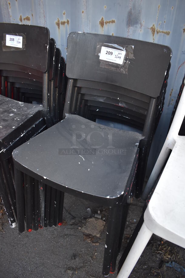 8 Black Poly Dining Height Chairs. 18x20x32.5. 8 Times Your Bid! - Image 3 of 3