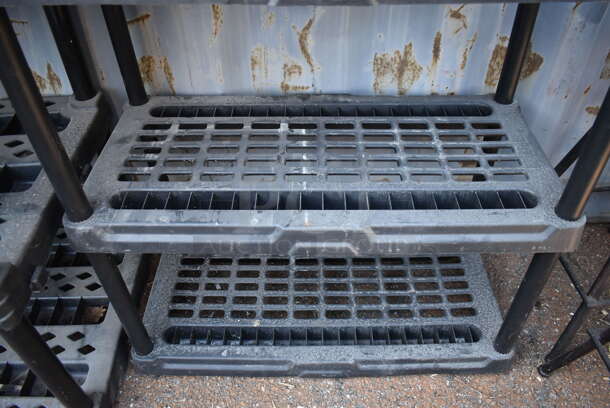 Black Poly 4 Tier Shelving Unit. 36x18x55 - Image 2 of 4
