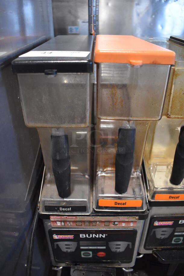 2015 Bunn MHG Stainless Steel Commercial Countertop 2 Hopper Coffee Bean Grinder w/ Metal Brew Basket. 120 Volts, 1 Phase. 9x17x29. Tested and Working! - Image 3 of 8