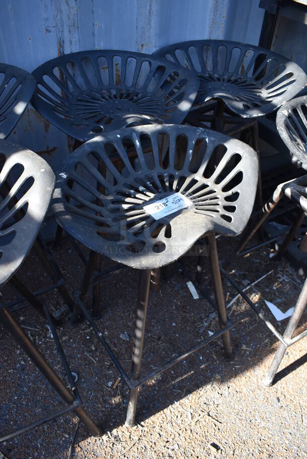 2 Black Metal Stools. 20x15x29. 2 Times Your Bid! - Image 3 of 3