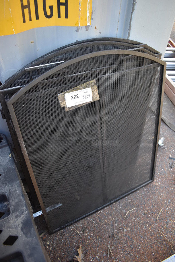 3 Black Metal Mesh Fire Place Guards. Closed: 26x1x31. 3 Times Your Bid! - Image 5 of 5