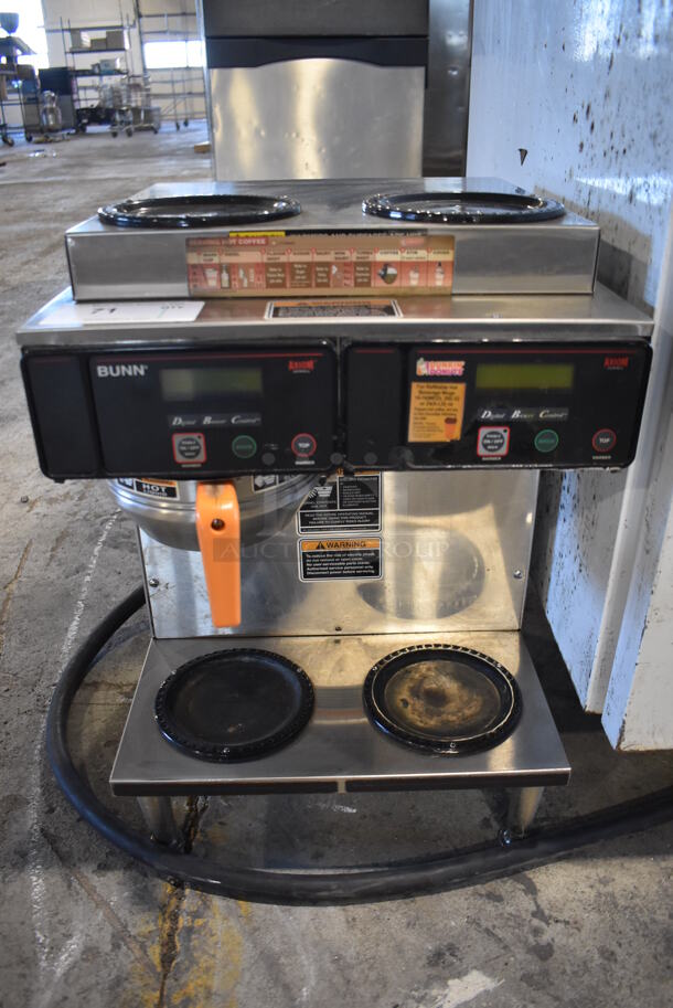 2013 Bunn AXIOM 2/2 TWIN Stainless Steel Commercial Countertop 4 Burner Coffee Machine w/ 1 Metal Brew Basket. 120/208-240 Volts, 1 Phase. 16x18x24 - Image 2 of 6