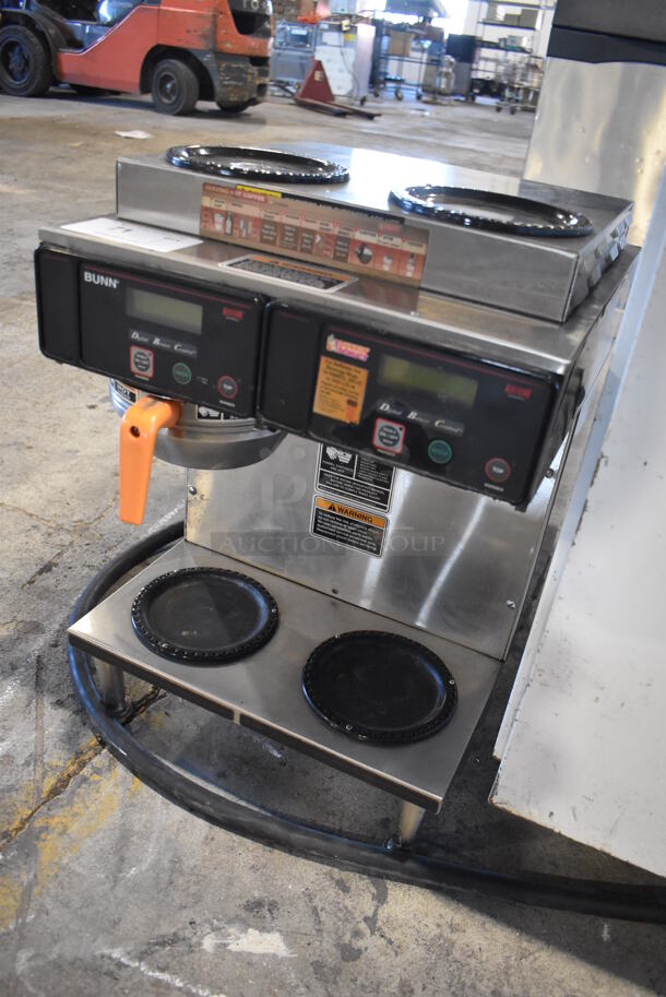 2013 Bunn AXIOM 2/2 TWIN Stainless Steel Commercial Countertop 4 Burner Coffee Machine w/ 1 Metal Brew Basket. 120/208-240 Volts, 1 Phase. 16x18x24 - Image 3 of 6