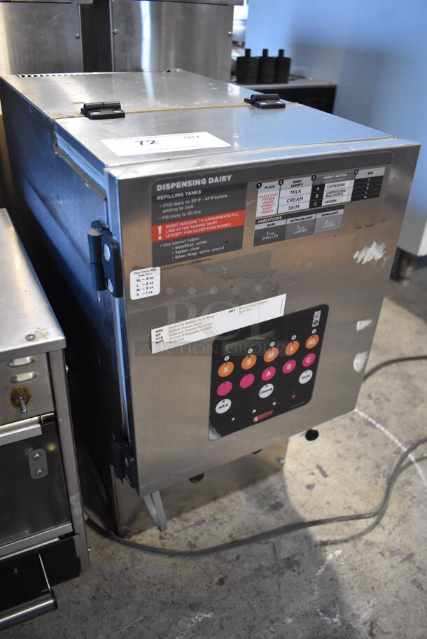 Stainless Steel Commercial Countertop Dairy Dispenser. 115 Volts, 1 Phase. 12x22x23. Tested and Powers On But Does Not Get Cold - Image 2 of 6