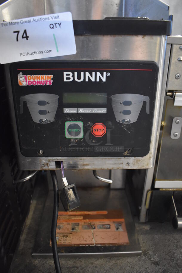 2017 Bunn MHG Stainless Steel Commercial Countertop 2 Hopper Coffee Bean Grinder. Missing Hoppers and Lids. 120 Volts, 1 Phase. 9x17x23. Cannot Test Due To Missing Hoppers - Image 4 of 5