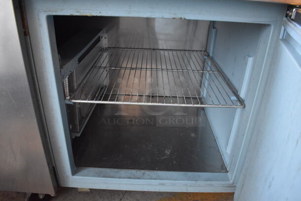 Delfield Stainless Steel Commercial 3 Door Work Top Cooler w/ Back Splash on Commercial Casters. 115 Volts, 1 Phase. 99x32x39. Tested and Powers On But Does Not Get Cold - Image 4 of 7