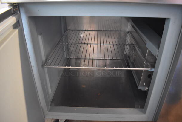 Delfield Stainless Steel Commercial 3 Door Work Top Cooler w/ Back Splash on Commercial Casters. 115 Volts, 1 Phase. 99x32x39. Tested and Powers On But Does Not Get Cold - Image 6 of 7