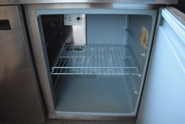 Delfield Stainless Steel Commercial 2 Door Undercounter Cooler on Commercial Casters. 115 Volts, 1 Phase. 48x29x30. Tested and Powers On But Does Not Get Cold - Image 4 of 5