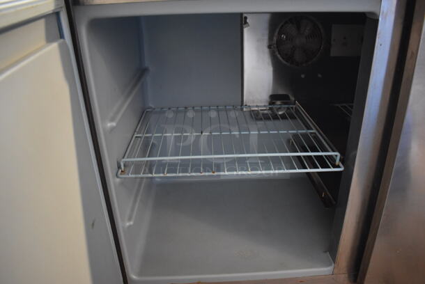 Delfield Stainless Steel Commercial 2 Door Undercounter Cooler on Commercial Casters. 115 Volts, 1 Phase. 48x29x30. Tested and Powers On But Does Not Get Cold - Image 5 of 5