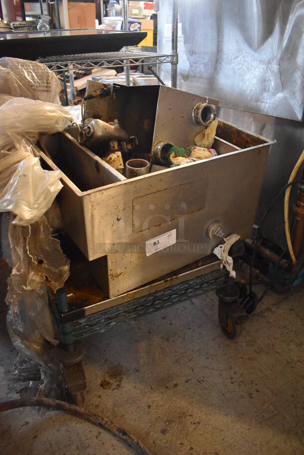 Stainless Steel Grease Trap on Dunnage Rack w/ Commercial Casters. 26x20x35 - Image 2 of 5