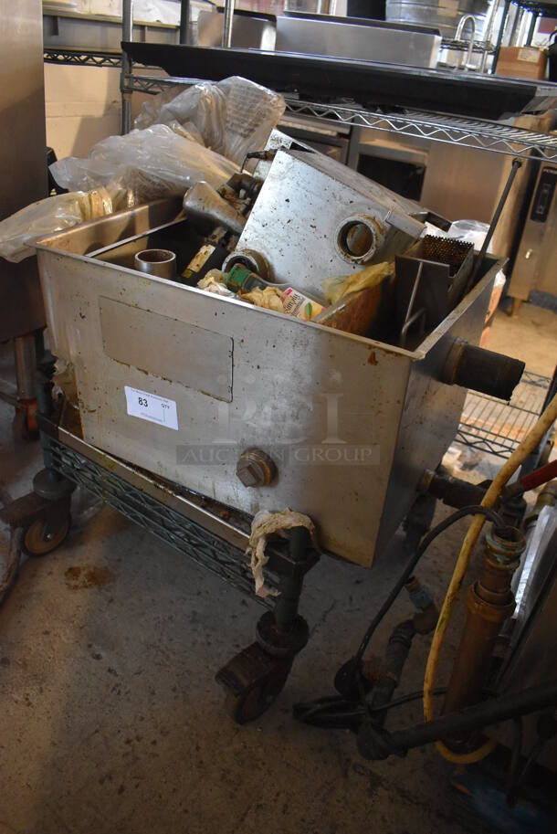 Stainless Steel Grease Trap on Dunnage Rack w/ Commercial Casters. 26x20x35 - Image 3 of 5