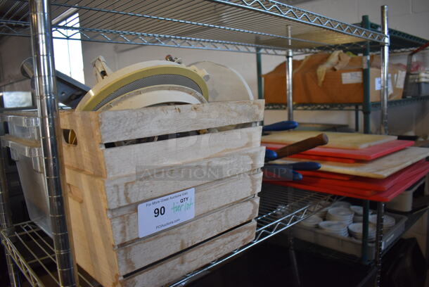 ALL ONE MONEY! Tier Lot of Various Items Including Cutting Boards and Metal Skillets. - Image 6 of 6