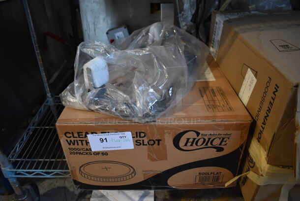 ALL ONE MONEY! Tier Lot of Various Items Including Mason Jar Glasses and Poly Lids - Image 2 of 5