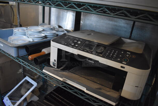 ALL ONE MONEY! Tier Lot of Various Items Including White Ceramic Saucers and Canon MX350 Printer - Image 6 of 6