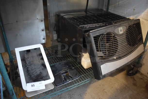 ALL ONE MONEY! Tier Lot of Various Items Including AirCare HD1409 Evaporative Humidifier. Clover POS Monitor and Verifone Credit Card Reader - Image 1 of 6