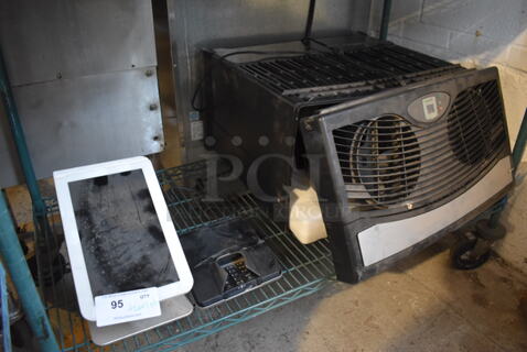 ALL ONE MONEY! Tier Lot of Various Items Including AirCare HD1409 Evaporative Humidifier. Clover POS Monitor and Verifone Credit Card Reader