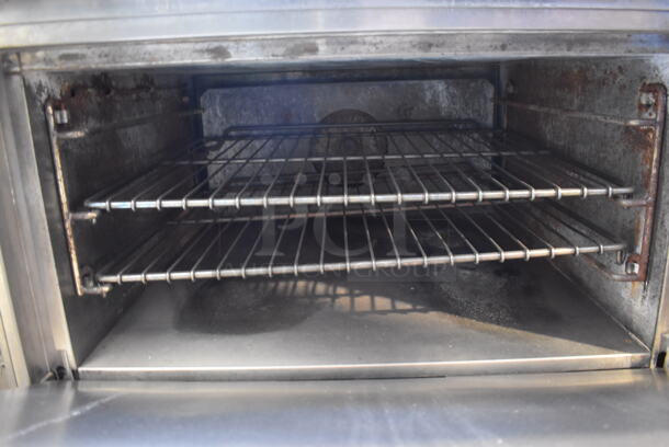 Jade Range Stainless Steel Commercial Natural Gas Powered Flat Top Griddle w/ Convection Oven and Back Splash on Commercial Casters. 36x36x48 - Image 5 of 7
