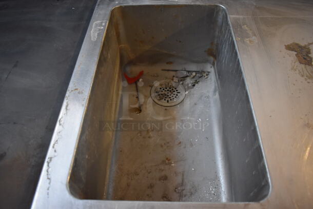 Stainless Steel Counter w/ Sink Bay, Faucet and Handles. 26x36x41 - Image 6 of 6