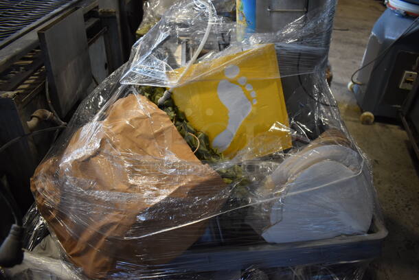 PALLET LOT OF Various Items Including Beverage Holder Dispenser, Wires and Paper Product - Image 3 of 5
