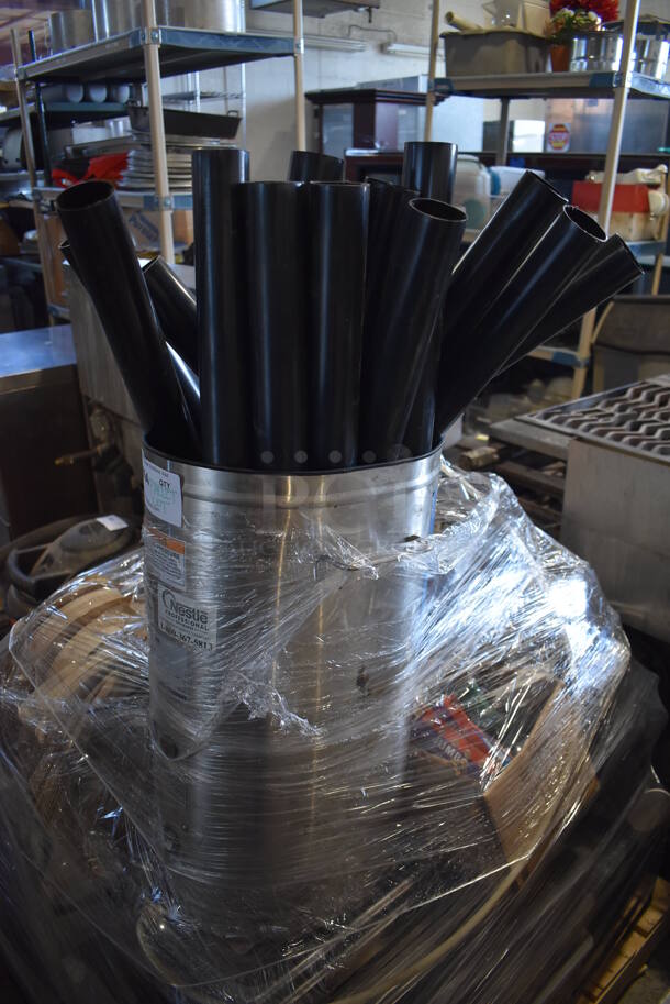 PALLET LOT OF Various Items Including Beverage Holder Dispenser, Wires and Paper Product - Image 4 of 5