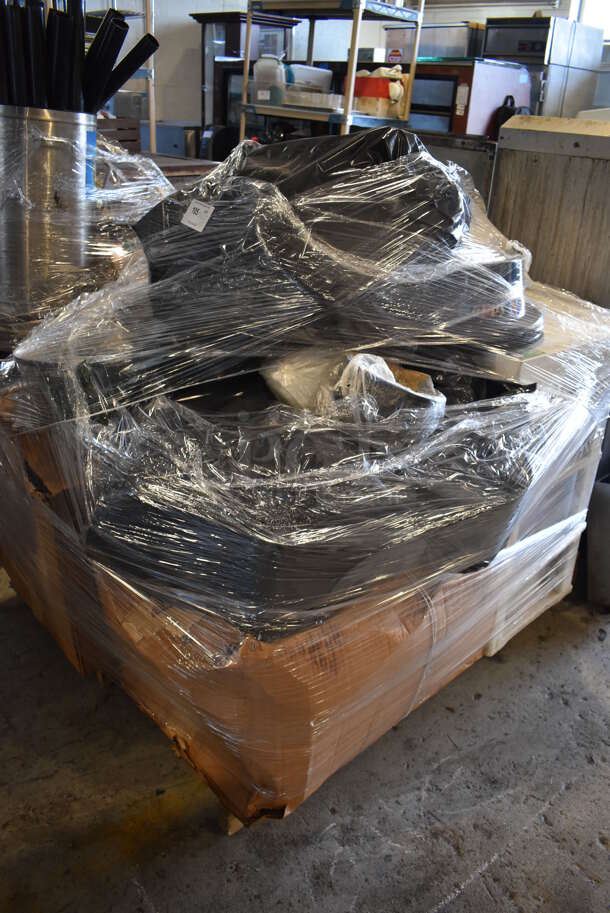 PALLET LOT OF Various Items Including White Poly 3 Drawer Cabinet, Decor and Paper Product - Image 5 of 5