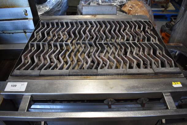 Jade Range Stainless Steel Commercial Natural Gas Powered 6 Burner Charbroiler Style Grill w/ Convection Oven on Commercial Casters. 36x40x37 - Image 2 of 7