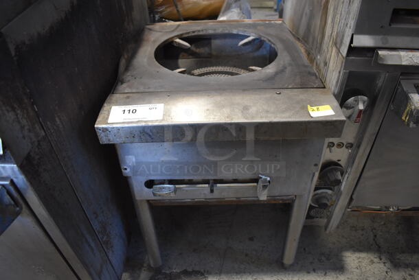 Jade Range Stainless Steel Commercial Natural Gas Powered Single Burner Stock Pot Range. 18x24x25 - Image 1 of 7