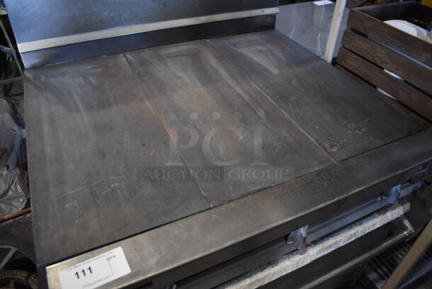 Jade Range Stainless Steel Commercial Natural Gas Powered Flat Top Griddle w/ Convection Oven and Back Splash on Commercial Casters. 36x36x48 - Image 2 of 8