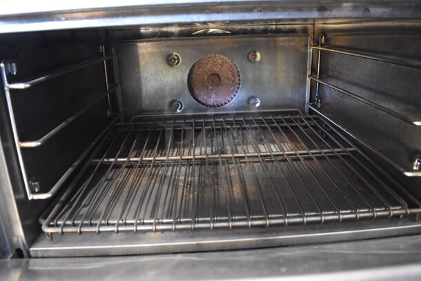 Jade Range Stainless Steel Commercial Natural Gas Powered Flat Top Griddle w/ Convection Oven and Back Splash on Commercial Casters. 36x36x48 - Image 4 of 8