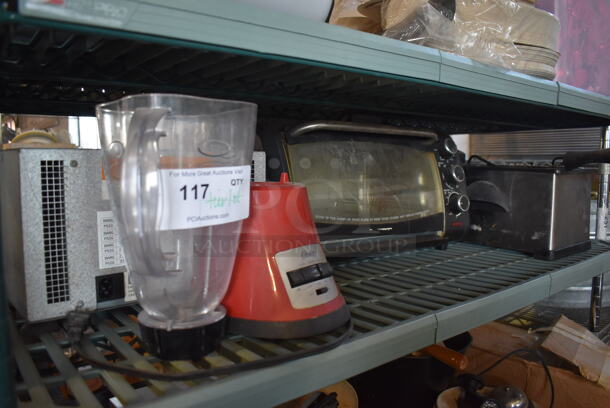 ALL ONE MONEY! Tier Lot of Various Items Including Oster Blender, Toaster Oven and Fryer