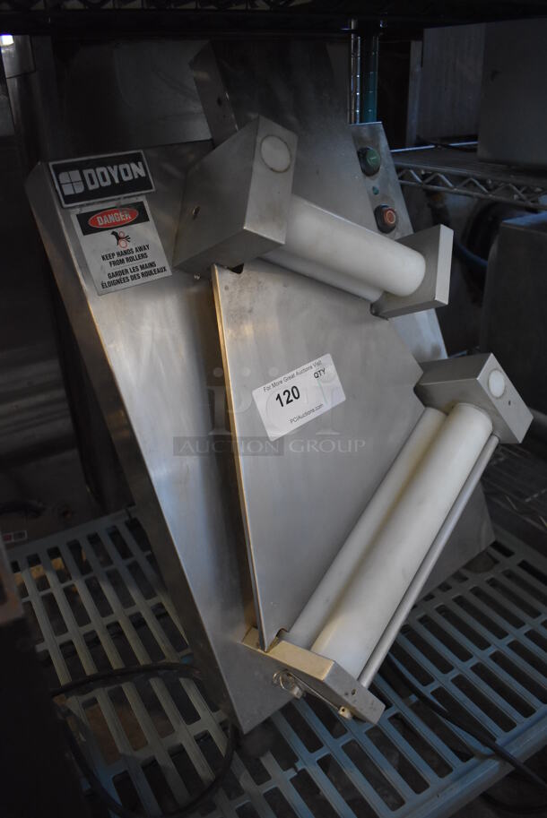 Doyon Stainless Steel Commercial Countertop Dough Sheeter. 115 Volts, 1 Phase. 17x19x26. Tested and Working! - Image 2 of 5
