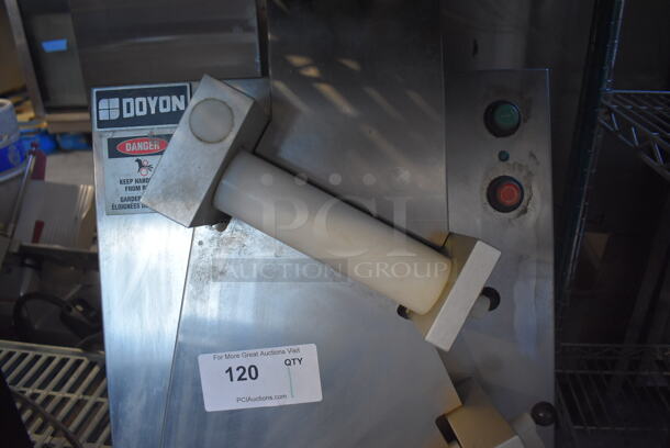 Doyon Stainless Steel Commercial Countertop Dough Sheeter. 115 Volts, 1 Phase. 17x19x26. Tested and Working! - Image 4 of 5