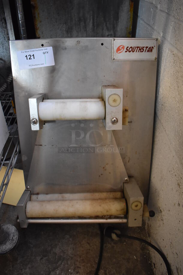 Southstar Stainless Steel Commercial Countertop Dough Sheeter. 115 Volts, 1 Phase. 17x19x26. Tested and Working!