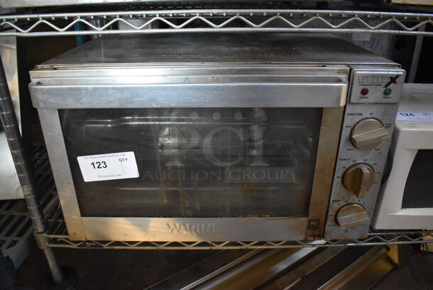 Waring 500X Stainless Steel Countertop Electric Powered Convection Oven w/ Thermostatic Controls. 115 Volts, 1 Phase. 24x15x14