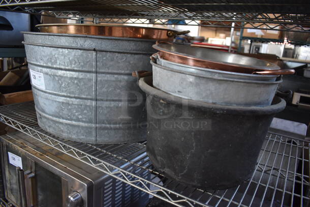 ALL ONE MONEY! Tier Lot of Various Metal Buckets