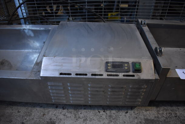 Stainless Steel Commercial Countertop Refrigerated Rail. No Lid. 115 Volts, 1 Phase. 65x16x9. Tested and Working! - Image 2 of 5