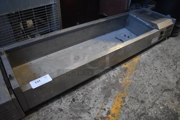 Stainless Steel Commercial Countertop Refrigerated Rail. No Lid. 115 Volts, 1 Phase. 60x16x9. Tested and Working! - Image 1 of 5