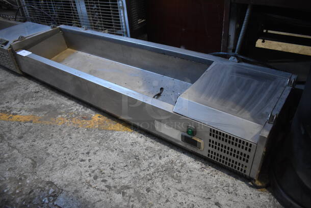 Stainless Steel Commercial Countertop Refrigerated Rail. No Lid. 115 Volts, 1 Phase. 60x16x9. Tested and Working! - Image 3 of 5