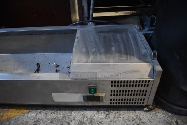 Stainless Steel Commercial Countertop Refrigerated Rail. No Lid. 115 Volts, 1 Phase. 60x16x9. Tested and Working! - Image 4 of 5