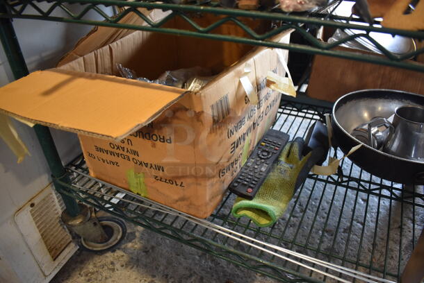 ALL ONE MONEY! 2 Tier Lot of Various Items Including Utensils, Forks and Glass Display Bottle - Image 5 of 6