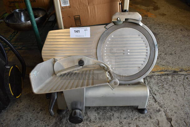 Avantco Stainless Steel Commercial Countertop Meat Slicer w/ Blade Sharpener. 115 Volts, 1 Phase. 24x20x18. Tested and Working!
