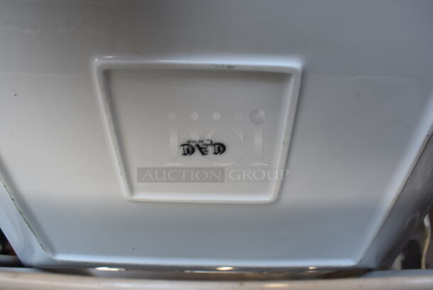ALL ONE MONEY! Tier Lot of Approximately 50 White Ceramic Square Plates. 10x10x1 - Image 4 of 4