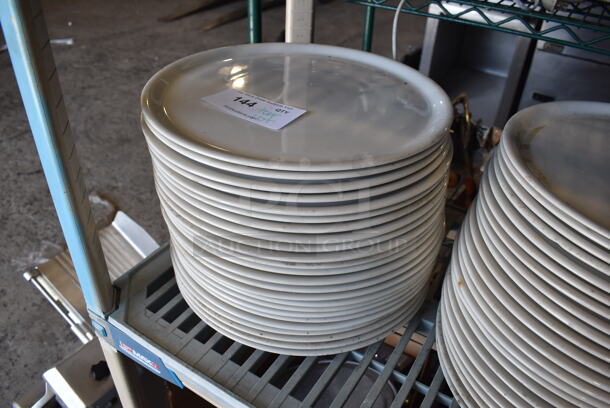 ALL ONE MONEY! Tier Lot of Approximately 47 White Ceramic Plates. 13x13x1 - Image 3 of 3