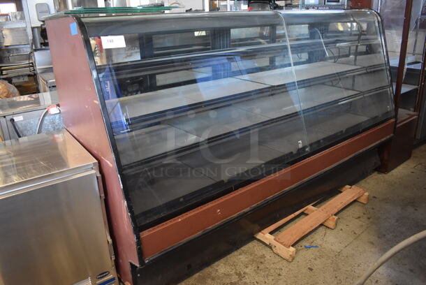 Barker Metal Commercial Floor Style Deli Display Case Merchandiser. 120 Volts, 1 Phase. 99x36x58. Cannot Test Due To Cut Power Cord