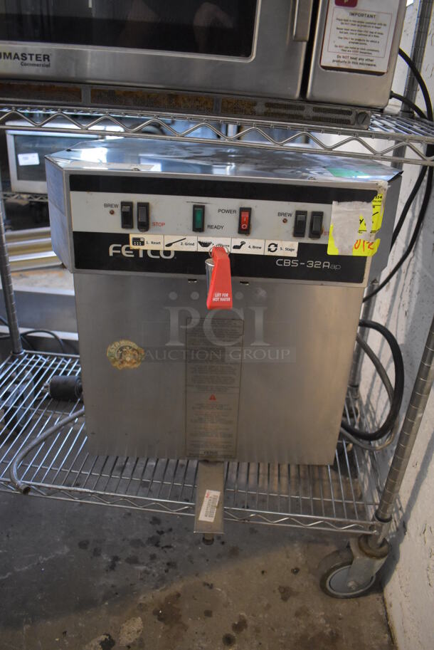 Fetco CBS-32A Stainless Steel Commercial Countertop Dual Coffee Machine w/ Hot Water Dispenser. 120/208-240 Volts, 1 Phase. 19x21x24 - Image 1 of 6