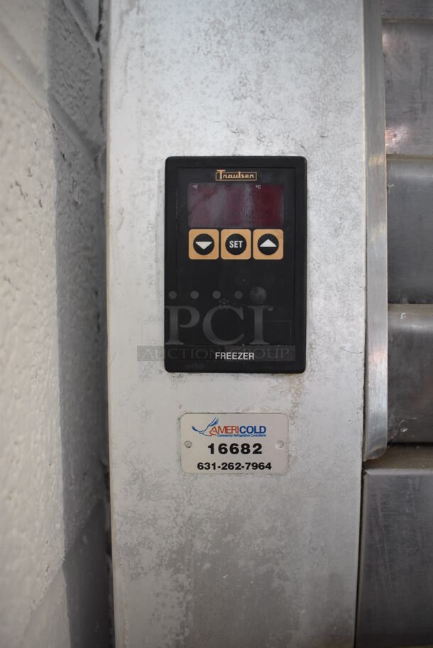 Traulsen G12000 Stainless Steel Commercial 2 Half Size Door Reach In Freezer w/ Poly Coated Racks on Commercial Casters. 115 Volts, 1 Phase. 30x34x83. Tested and Working! - Image 5 of 8