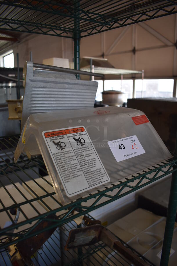 ALL ONE MONEY! Lot of Poly Meat Tenderizer Cover and Metal Meat Slicer Arm. 14x10x8, 12x10x14 - Image 1 of 3