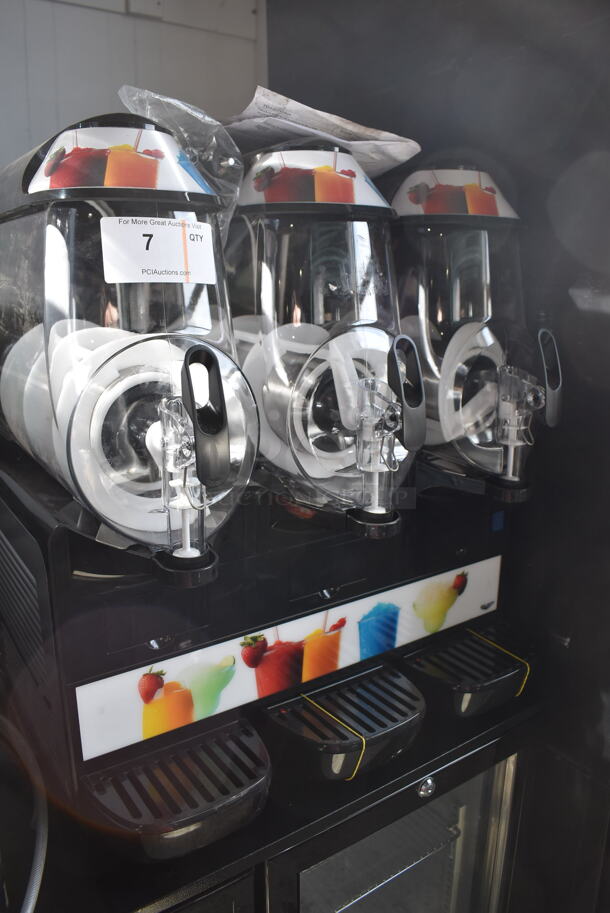 BRAND NEW SCRATCH AND DENT! Vollrath Commercial Countertop Triple Hopper Slushie Machine. 115 Volts, 1 Phase. 23x18x28. Tested and Working! - Image 1 of 4